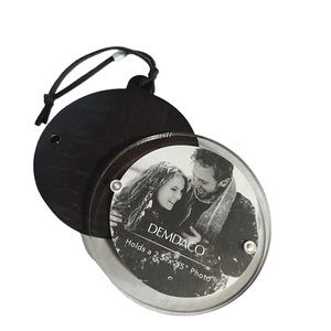 ✅Demdaco First Christmas Photo Wooden Ornament Holds 2.5”x 2.5” Photo